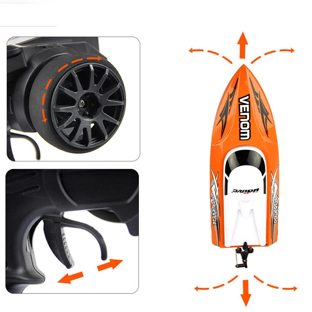 UDI001 RC Boot Hohe Geschwindigkeit Schnelle Schiff Mit Kühlung Wasser System Boot Nacht Licht Doppel Schicht Wasserdichte RC Boote Spielzeug