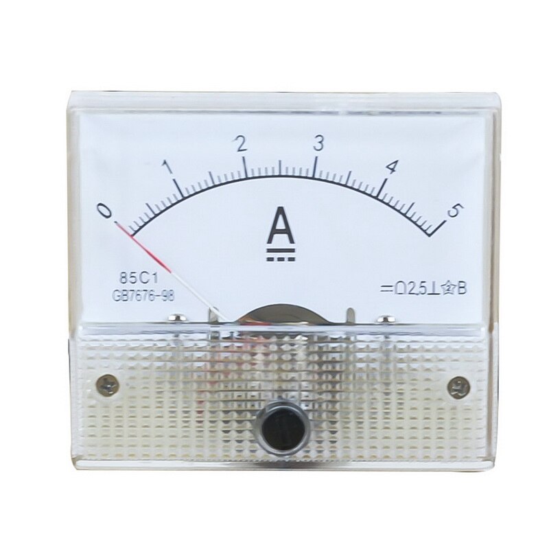 DC Plastic Analog Pointer Ammeter Ampere Meter Panel 1A 2A 3A 5A 10A 20A 50A 100A High Accuracy Mechanical Current Meters