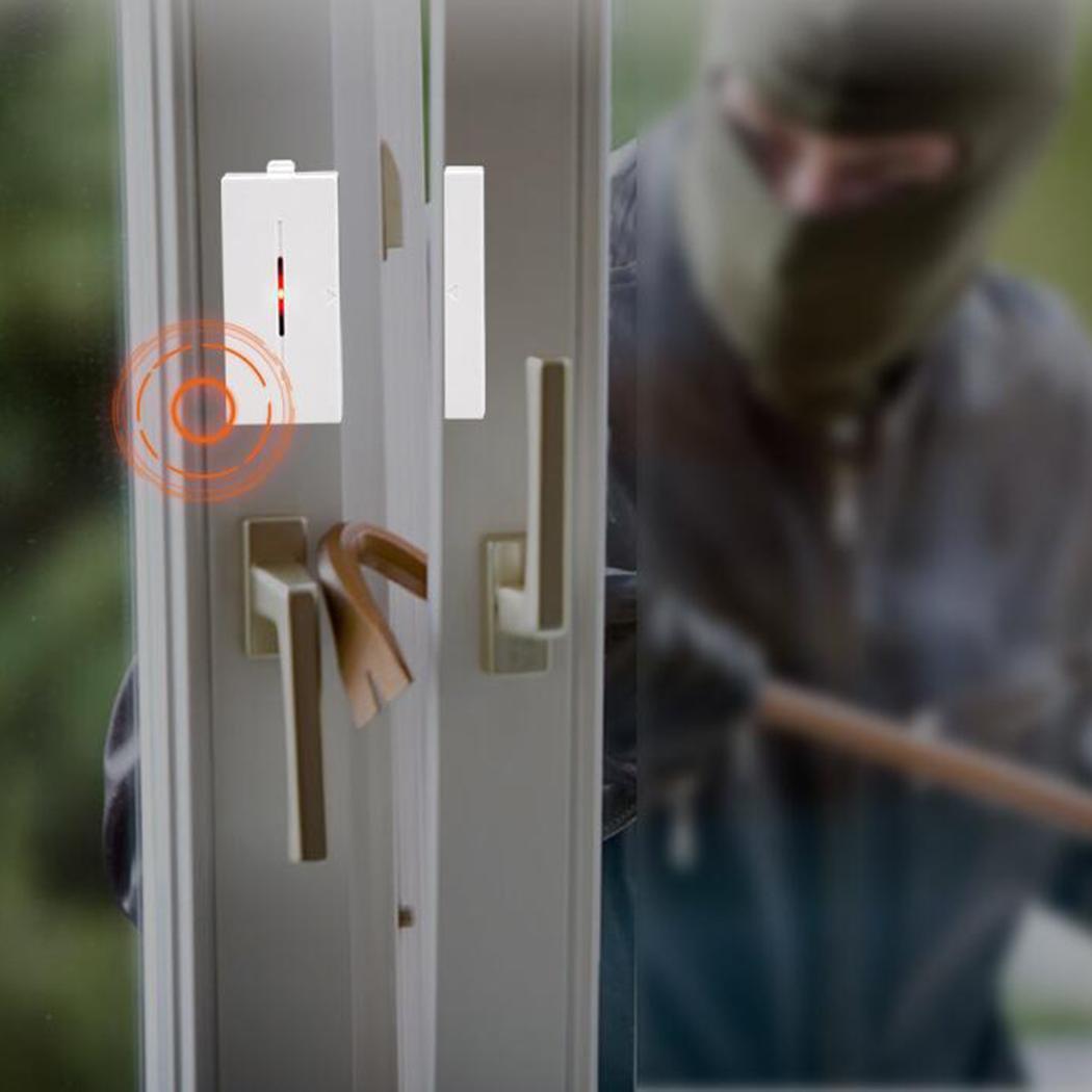 Wireless Magnetic Home Door Window Sensor Detector Security 1A 433.92MHZ 10mA Burglar 12V White Alarm