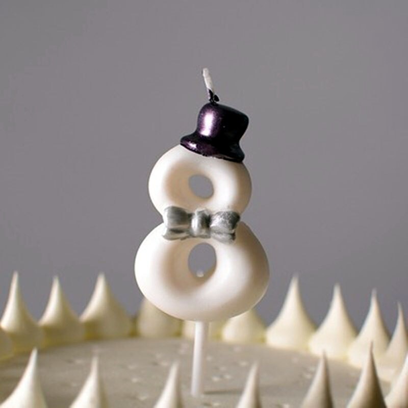 Digital Birthday Candles Big Cake Candles Decoration Smokeless Birthday Number Candle Birthday Cake Decoration: Hat 8