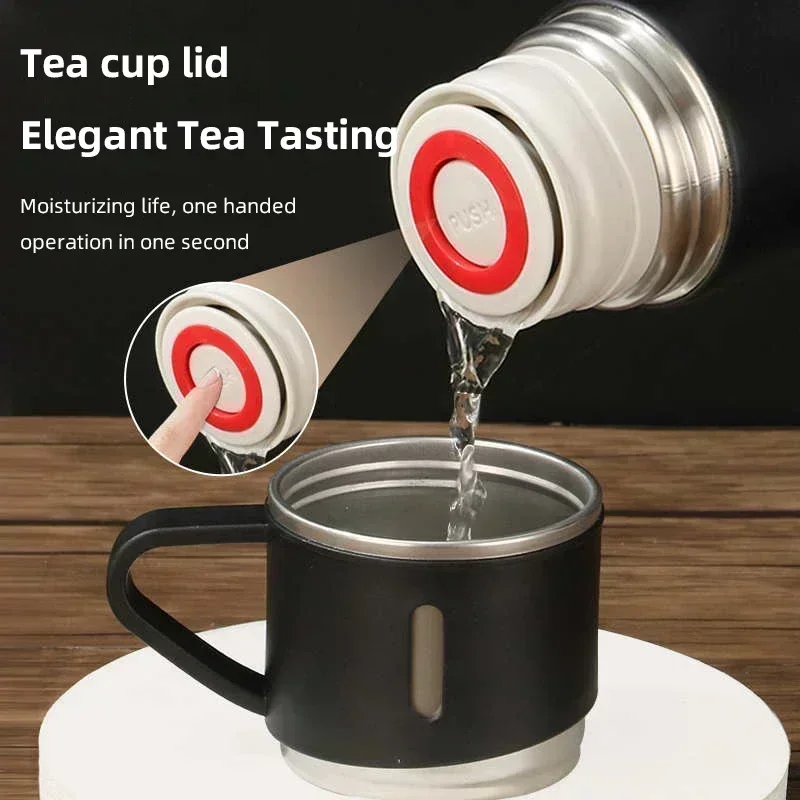 500ML 304 Stainless Steel Vacuum Insulated Bottle Set Office Business Style Coffee Mug Thermos Bottle Portable Flask Carafe