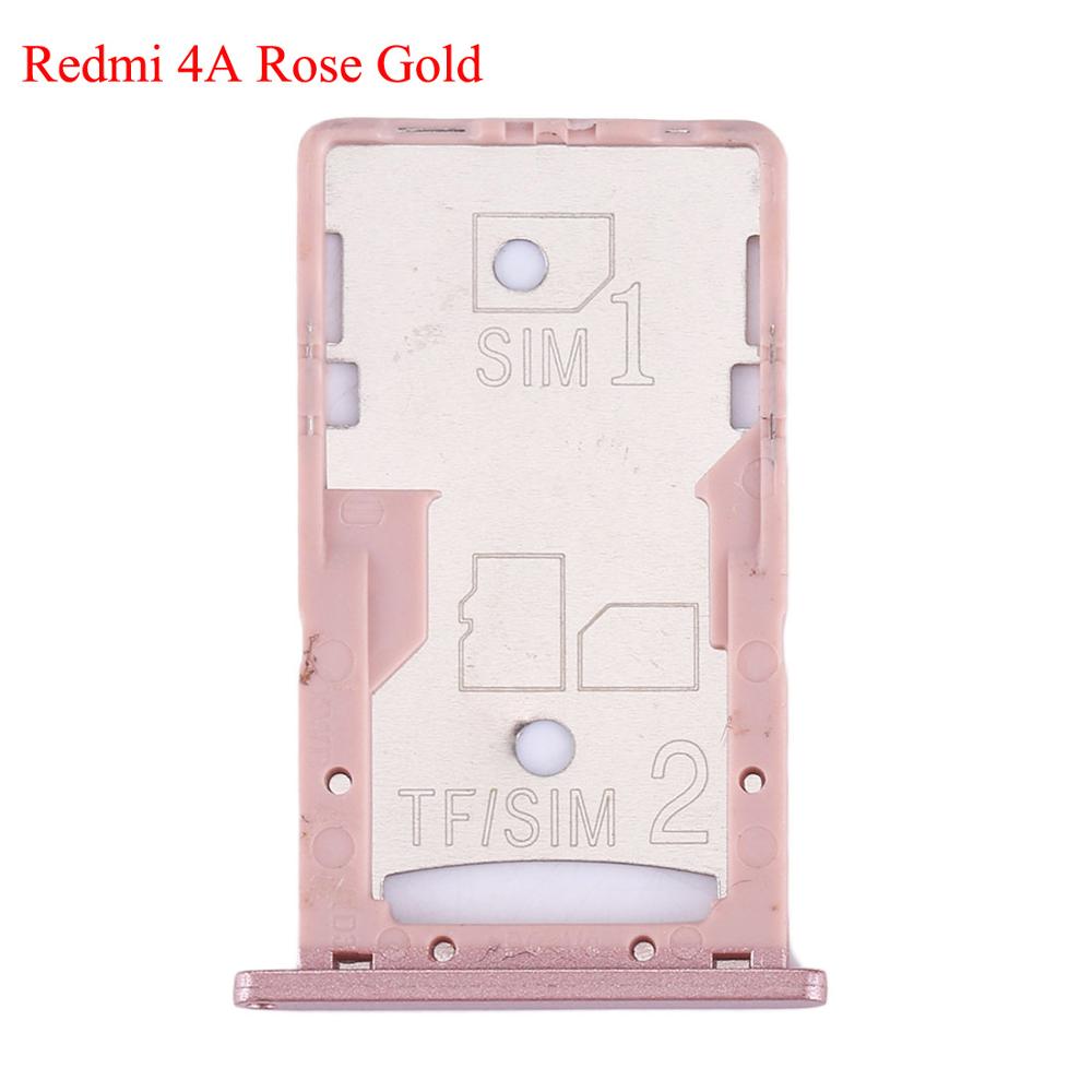 SIM Card Tray Socket Slot Holder Adapters Replacement Spare Parts for Xiaomi Redmi 4A / 4X SIM &amp; SIM / TF Card Tray Adapters: Redmi 4A Rose Gold