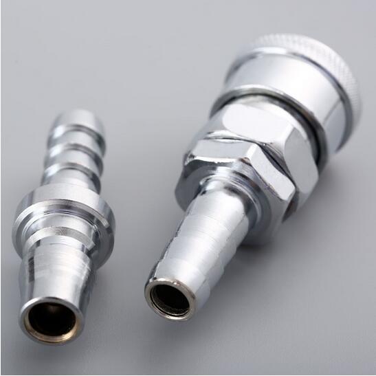2Pcs Pneumatic Fittings Air Line Hose Compressor Connector Quick Release Coupler Air Line Fittings for 10mm Hose Pneumatic Parts