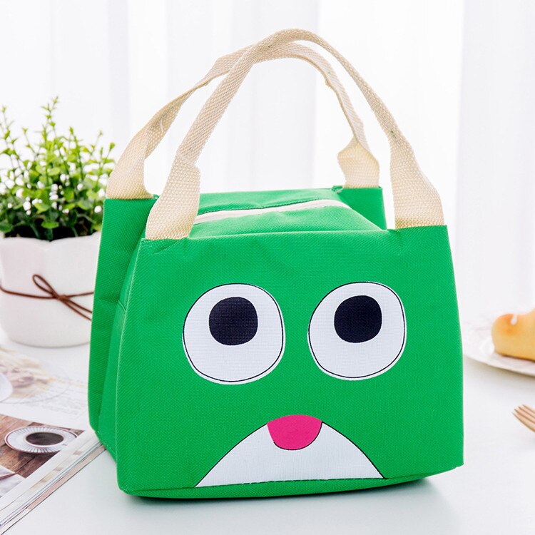 Sac à déjeuner Portable thermique isolé boîte à déjeuner fourre-tout sac isotherme Bento poche déjeuner conteneur école sacs de stockage de nourriture: Green