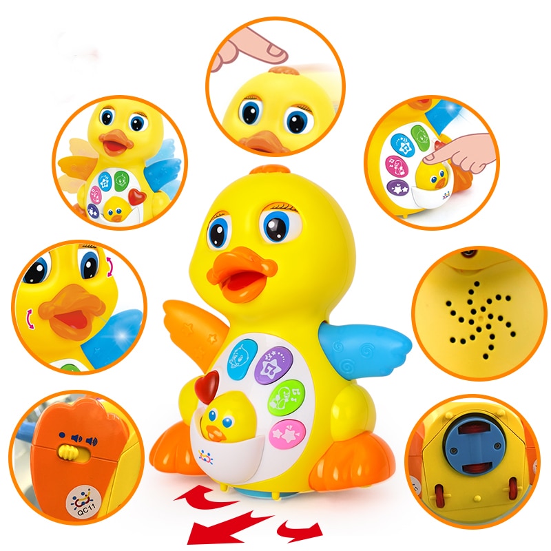 EQ-juguetes eléctricos para bebés, juguete de baile de pato amarillo, música infantil, Universal, Educación Temprana