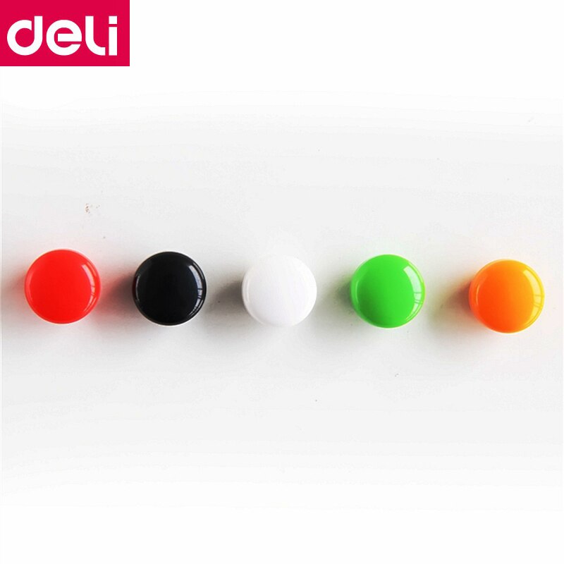 12 Uds./tarjeta Deli 7823 # uña magnética de color para pizarra blanca, absorbente de hierro, clavo para reunión en oficina, pizarra blanca, clavo de fijación magnética