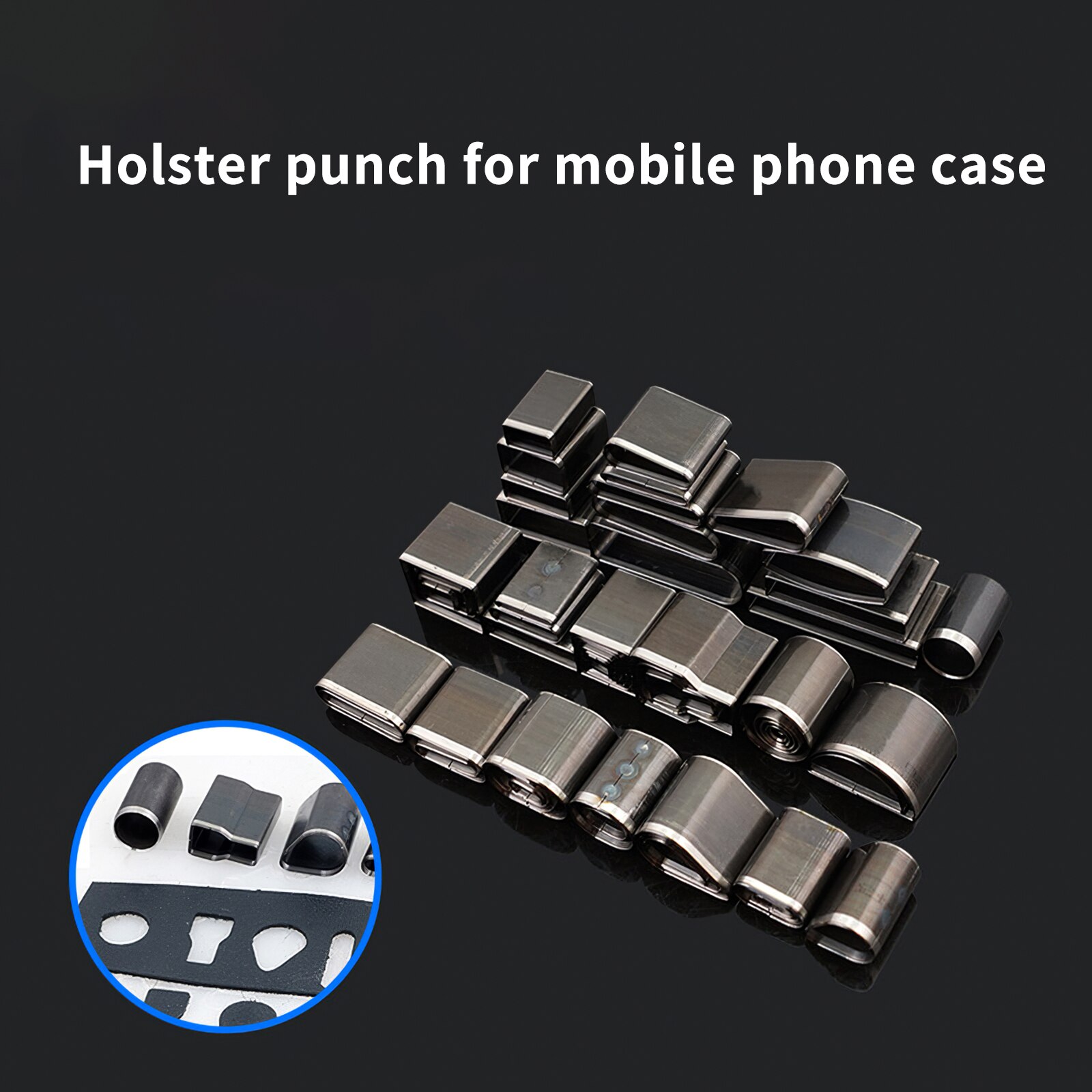 39/52/55Pcs Leather Hole Hollow Cutter Punch Sets Metal Hole Shape Punches Handmade Leather Craft DIY Tool For Phone Holster