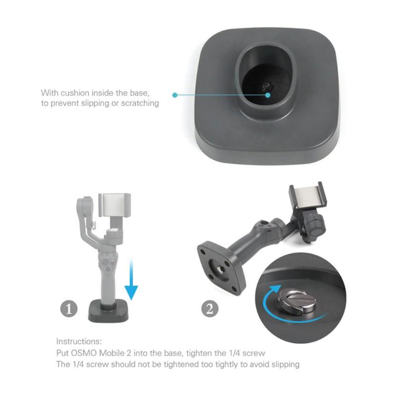 Handheld Gimbal Stabilizer Base Mount Phone Stand for DJI Osmo Mobile 2