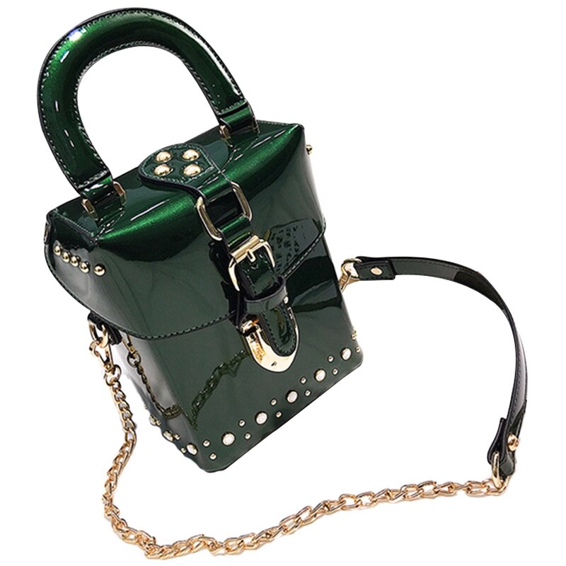 Diamond Box Handbags Mini Crossbody Bag For Women Messenger Bags: Green