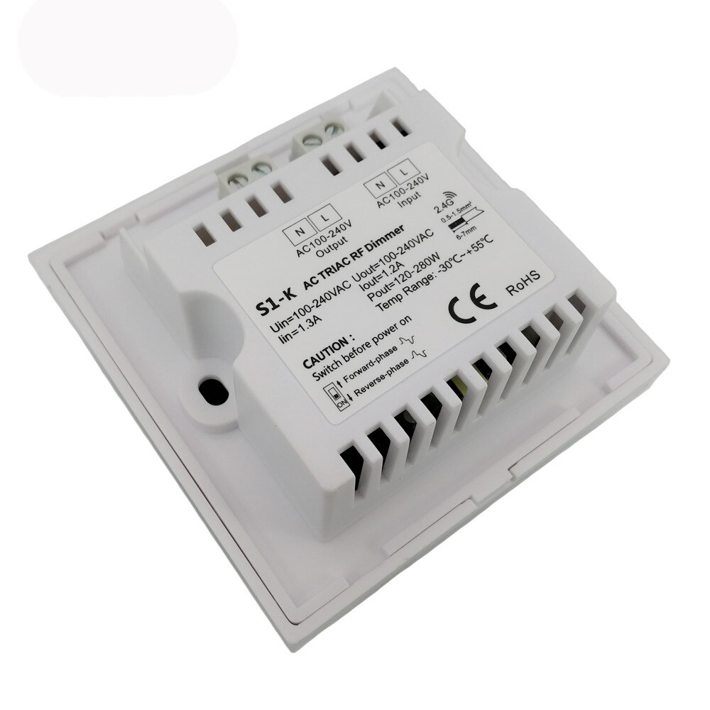 Regulador Triac Led de 100V -240V, entrada 1,2a, salida, borde trasero, perilla de Panel de montaje en pared, CA 220V, Bombilla de lámpara de alto voltaje,