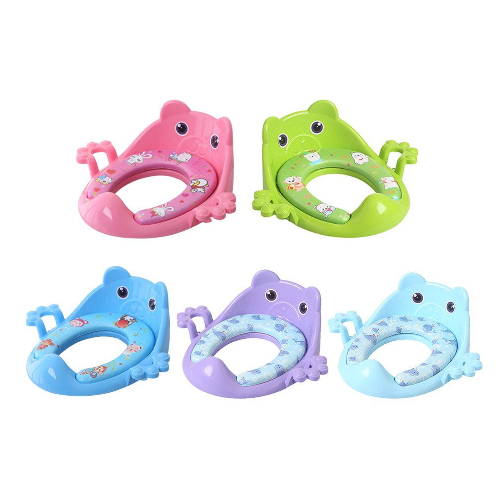 5 Colors Child Potty Toilet Trainer Potty Training Toilet Handle Backrest Toddlers Anti-Slip Toilet Training Seat Dropshiping