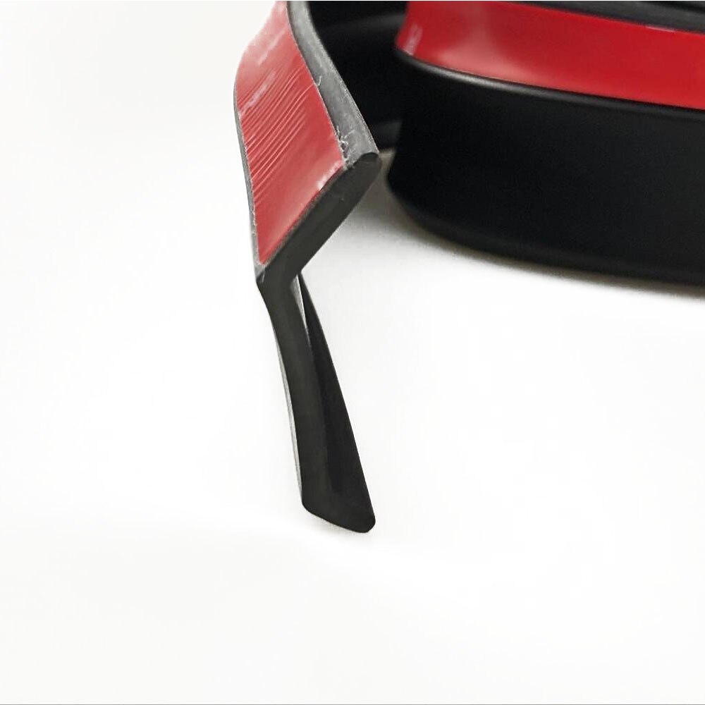 Rubber Soft Black bumper Strip Car 60mm Width 2.5m length Exterior Front Bumper Lip Kit Car bumper Strip with blots and sitcker