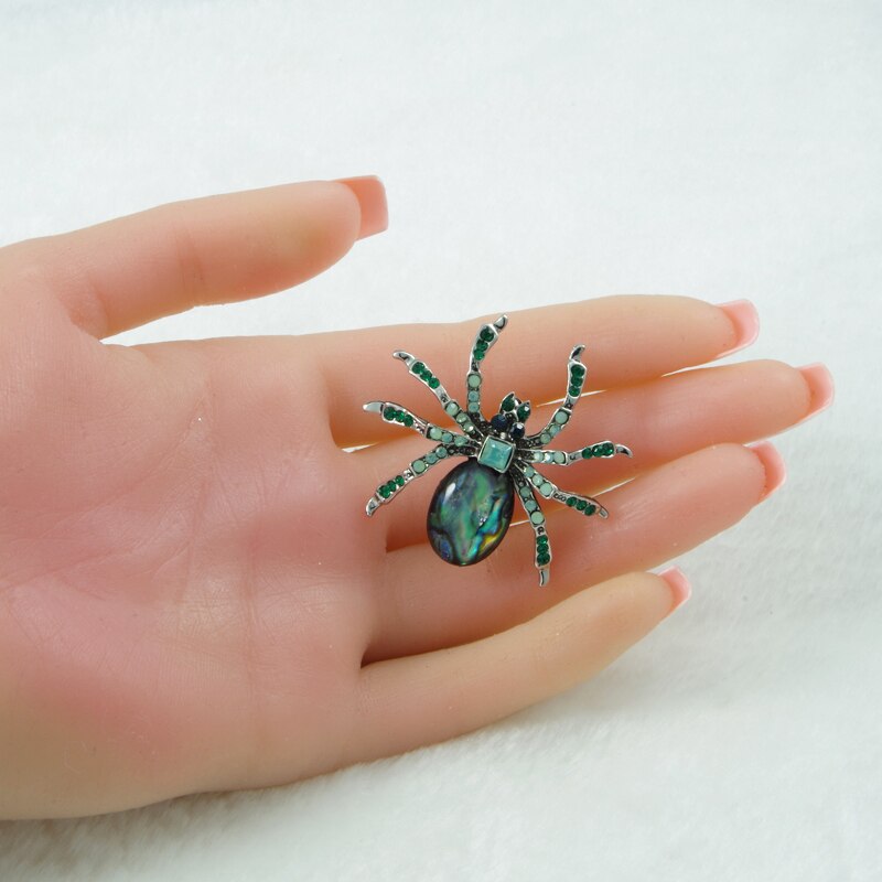 Insekt spinne brosche Schwarz Hülse Flocken und bunte strass elegante schmuck WXJCAN