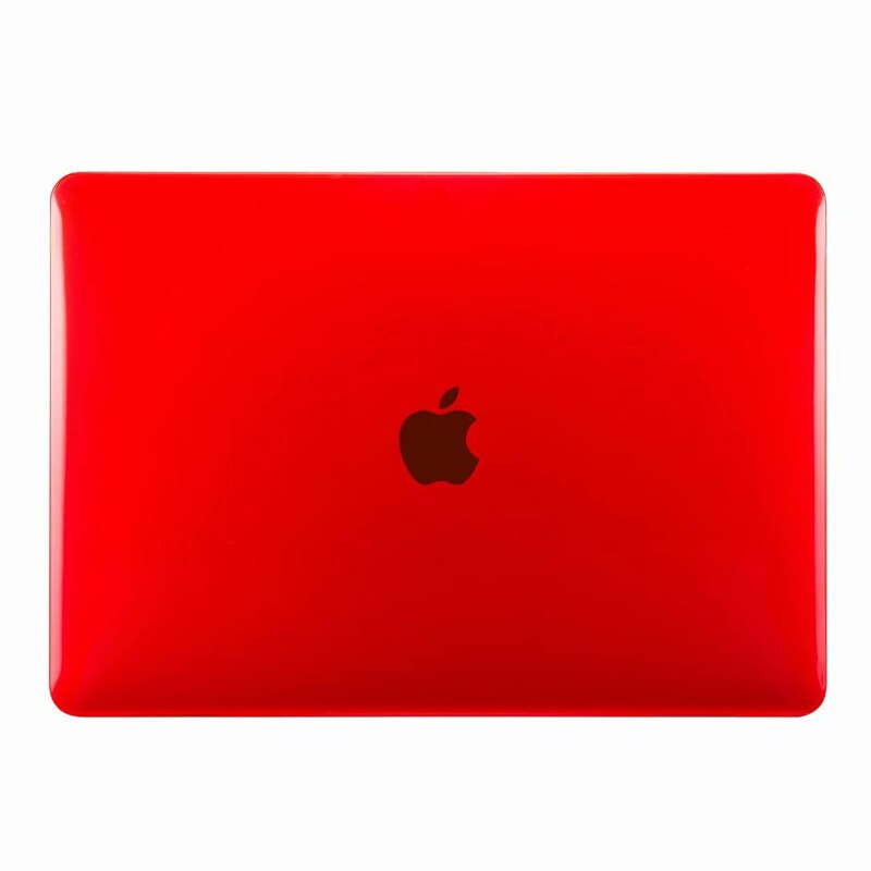 Blank gennemsigtig etui til macbook retina 12 tommer  a1534 krystal gennemsigtigt hårdt cover: Rød