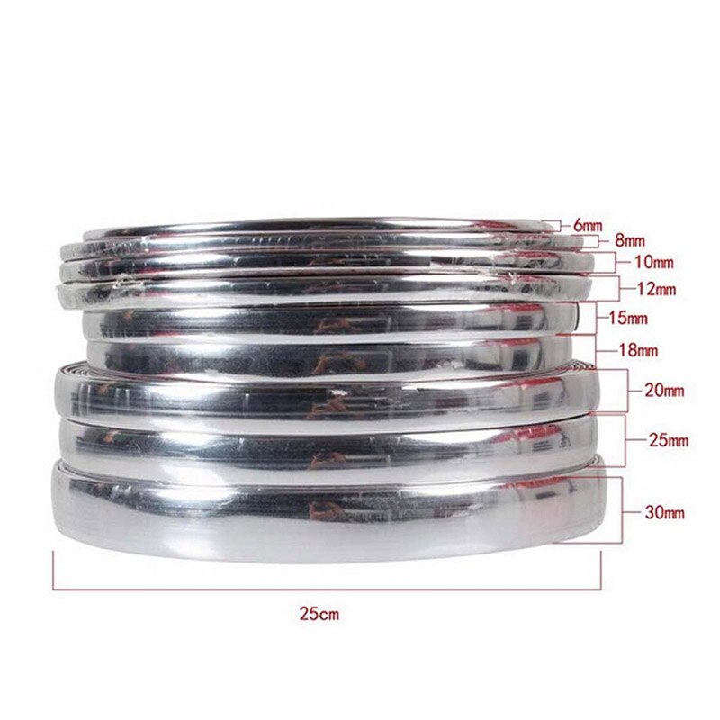 Auto Chrome Strip Styling Decoratie Moulding Trim Strips Tape Auto Diy Body Bumper Bescherm Sticker Auto Deur Versieringen