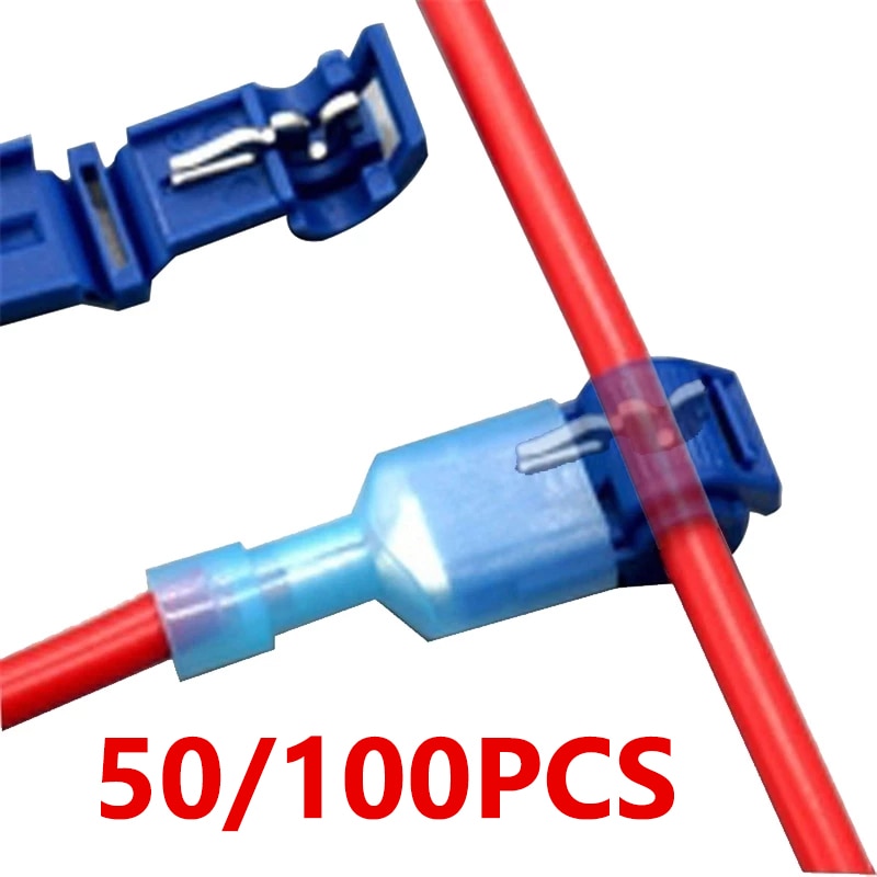 50/100Pcs Quick Elektrische Kabel Connectors Snap Splice Lock Wire Terminal Crimp Draad Connector Waterdichte Elektrische Connector