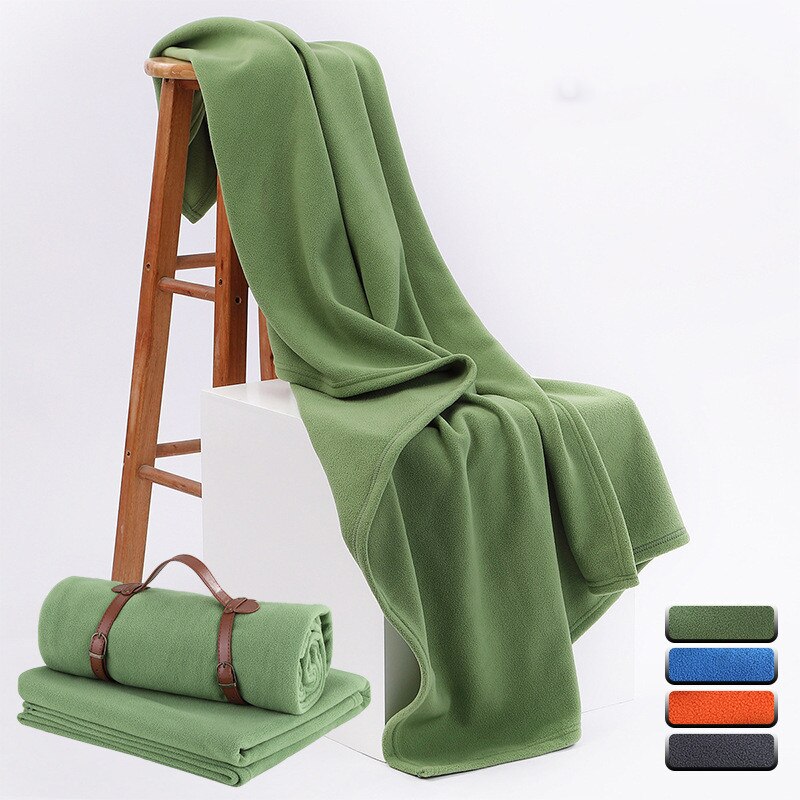 100*150cm Folding Thickened Yoga Warm Blanket Polar Fleece Microfiber Portable Yoga Mat Multifunction Portable Fitness Blanket
