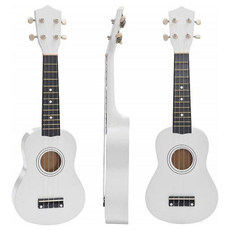Mini 21 Inch Soprano Ukulele 12 Frets Instrument Wood Guitar Musical Ukulele Hawaiian Style Guitar for Kids Birthday