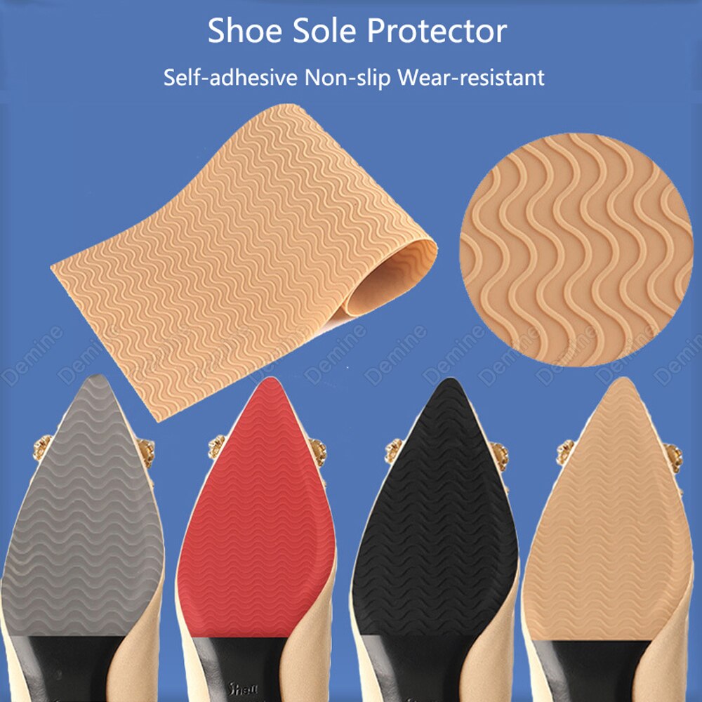 Tampons antidérapants en caoutchouc pour chaussures, protecteur de semelle pour femmes, semelles extérieures à talons hauts, réparation tapis autocollant, feuille de semelles