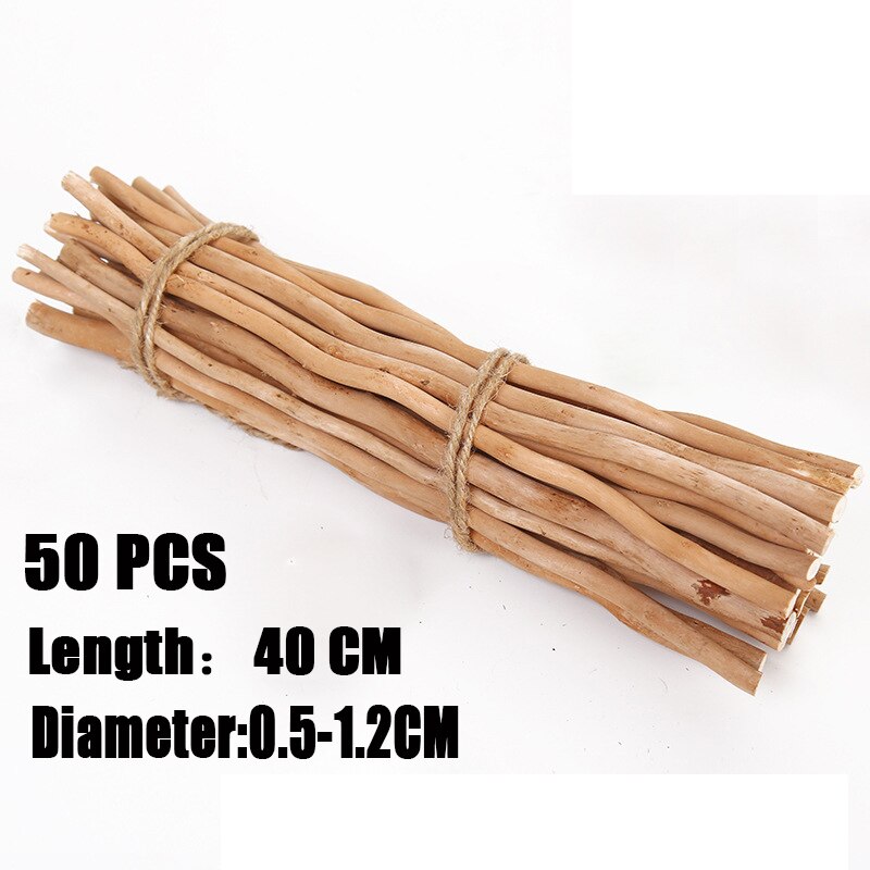 50 Stuks Houten Stok Natuurlijke Tak Boomschors Log Schijven Sticks Diy Ambachtelijke Benodigdheden Voor Bruiloft Party Schilderij Decoratie: 14-40cm