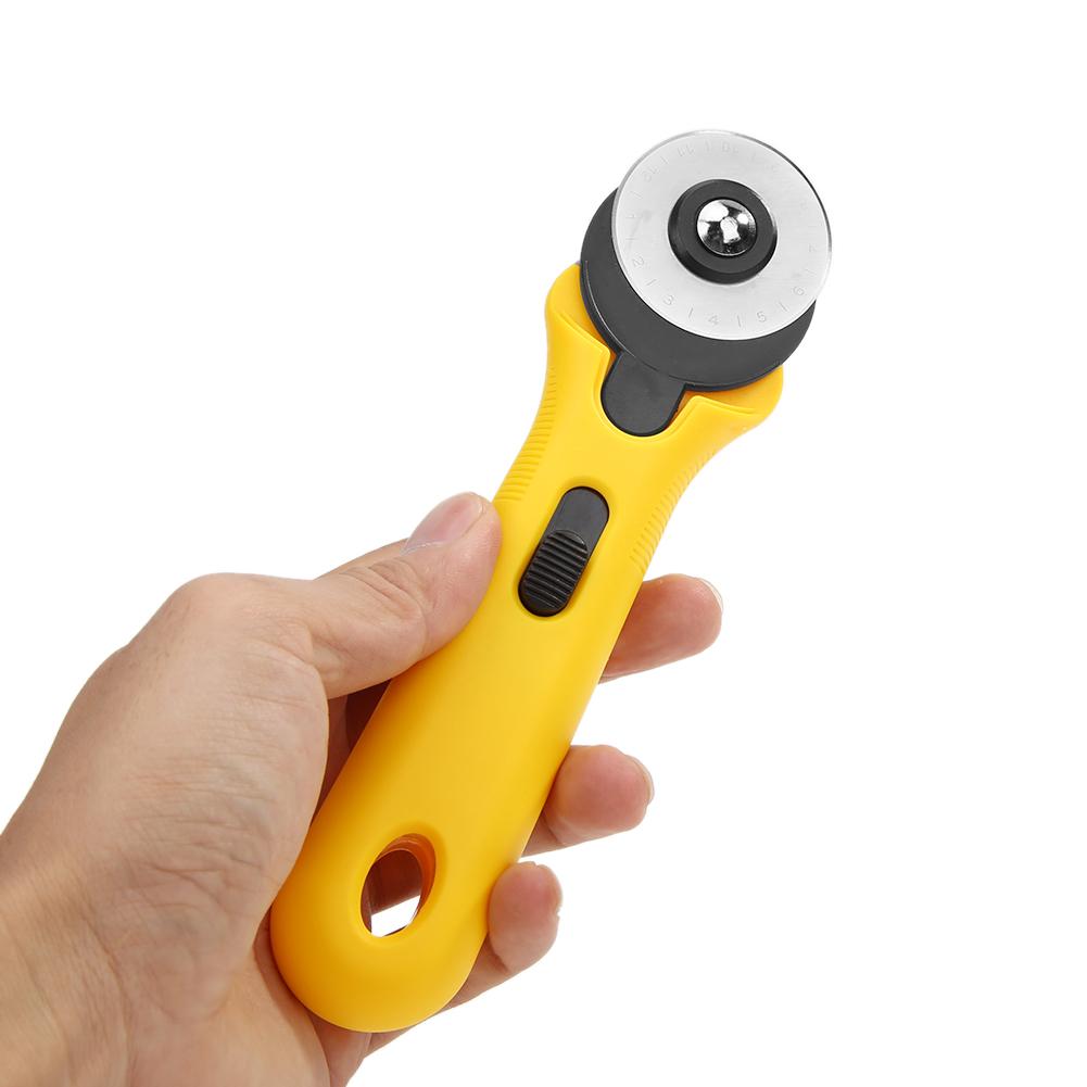 Faca rotativa de 45mm, suprimentos de alfaiate, ferramentas de patchwork, seguro, roda de rolo, faca redonda para corte manual de couro, tecidos, cortador de roda: 45mm Rotary Cutter D