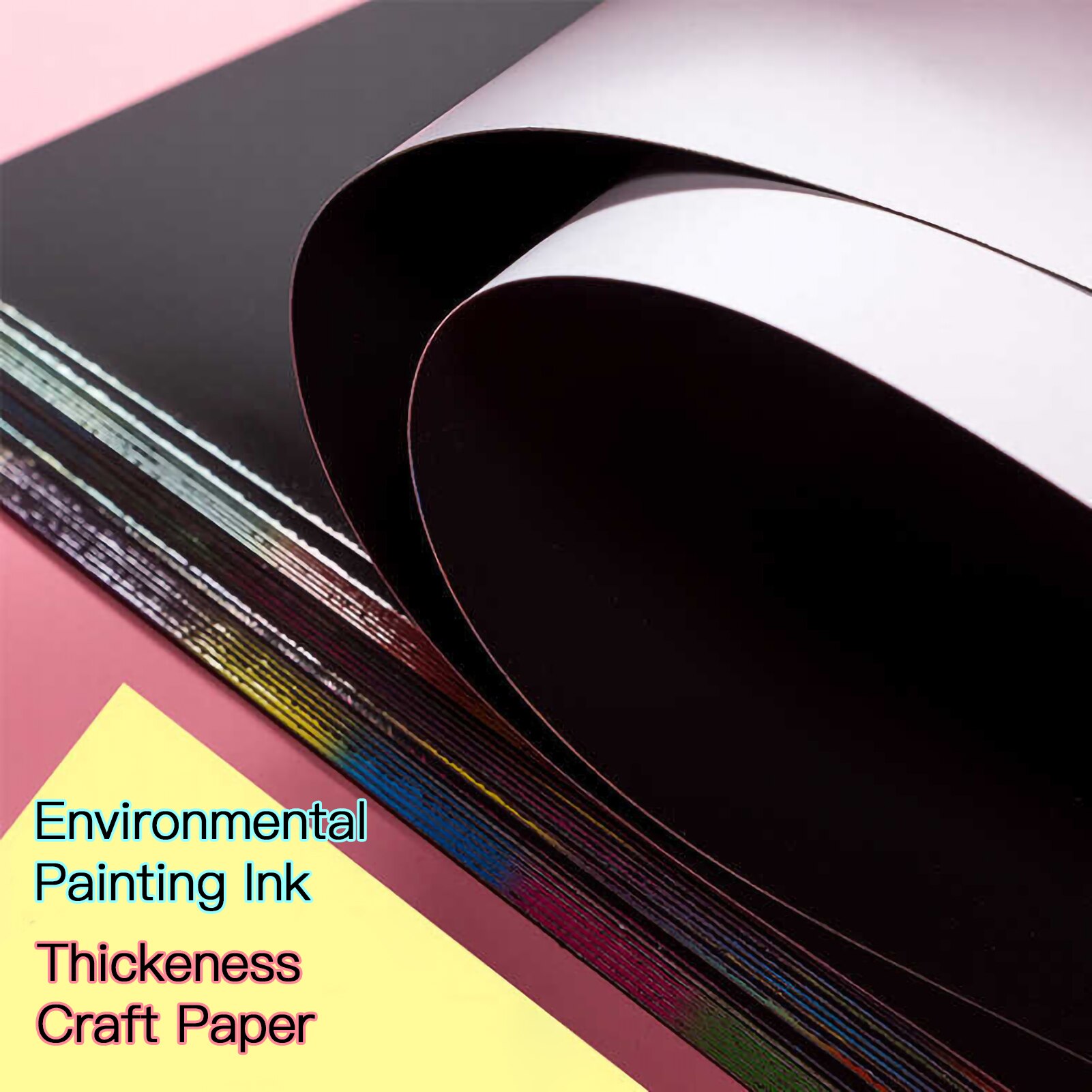 Scratch Papier Artset Rainbow Magic Scratch Papier 50 Stuks Zwarte Kras Het Off Ambachten Kits Boards 5 Houten Stylus 4 tekening Stencils