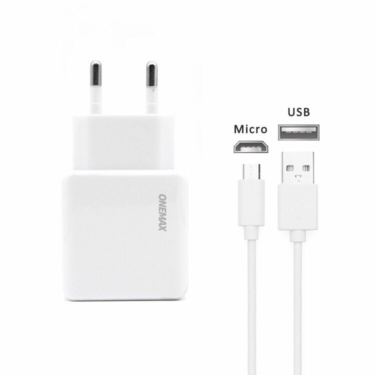 2.4A Lader Snel Opladen 1 Usb-ingang Compatibel Met Samsung Huawei Xiaomi Oppo Lg Sony Etc, met Micro Usb Kabel 1M Android