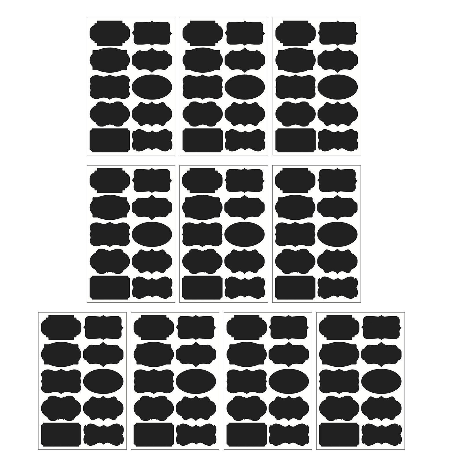 10/20/30pcs Round Shape Label Stickers Mark Spice Jar Stickers for Crafters Home Cooks Spice Bottles Labels Black PVC Paste: A