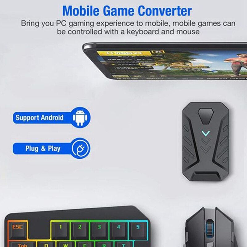 Portable Mobile Gaming Keyboard Mouse Converter Adapter MIX LITE Mobile Controller For Android Adapter