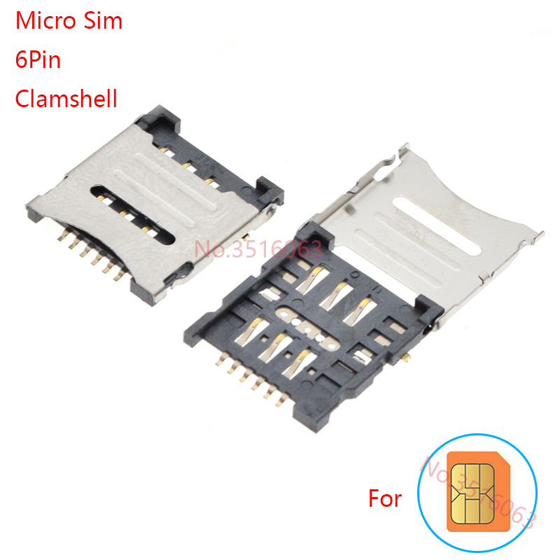 2/5/10Pcs Mini/Micro/Nano SD/Sim Card Holder 6/7/8/9/10Pin Sim Slot Socket Connector Push/Self-Elastic/Pop-Up/Clamshell/Pull-Out: green / Under 5Pcs