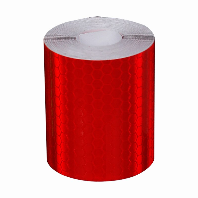 Pegatinas de cinta de advertencia Reflector de luz de advertencia pegatina protectora película reflectante de seguridad para coche reflectante 100cm X 5cm: Red