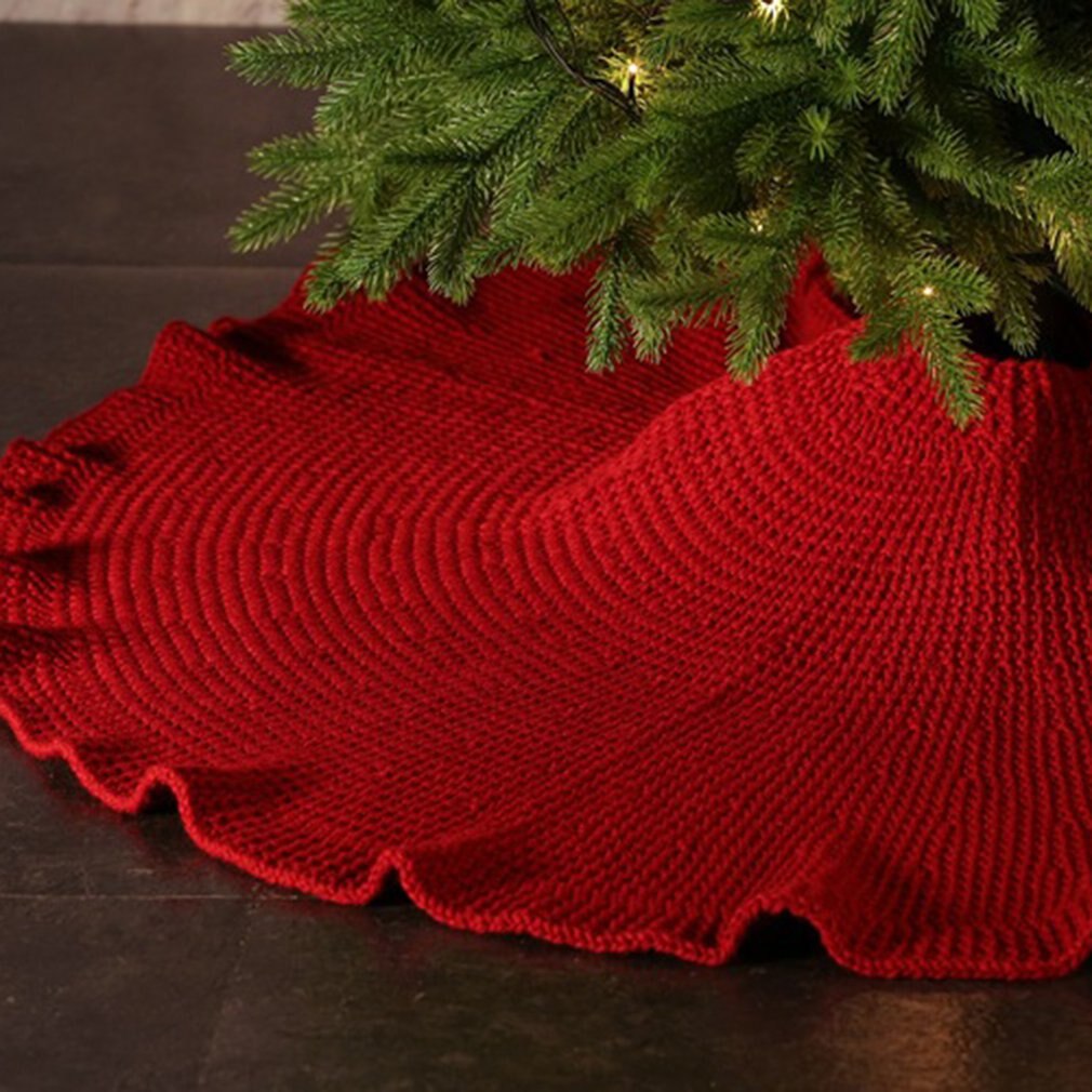 Hand-knitted Style Christmas Tree Skirt Christmas Tree Ornament Festival Supplies Atmosphere Cartoon