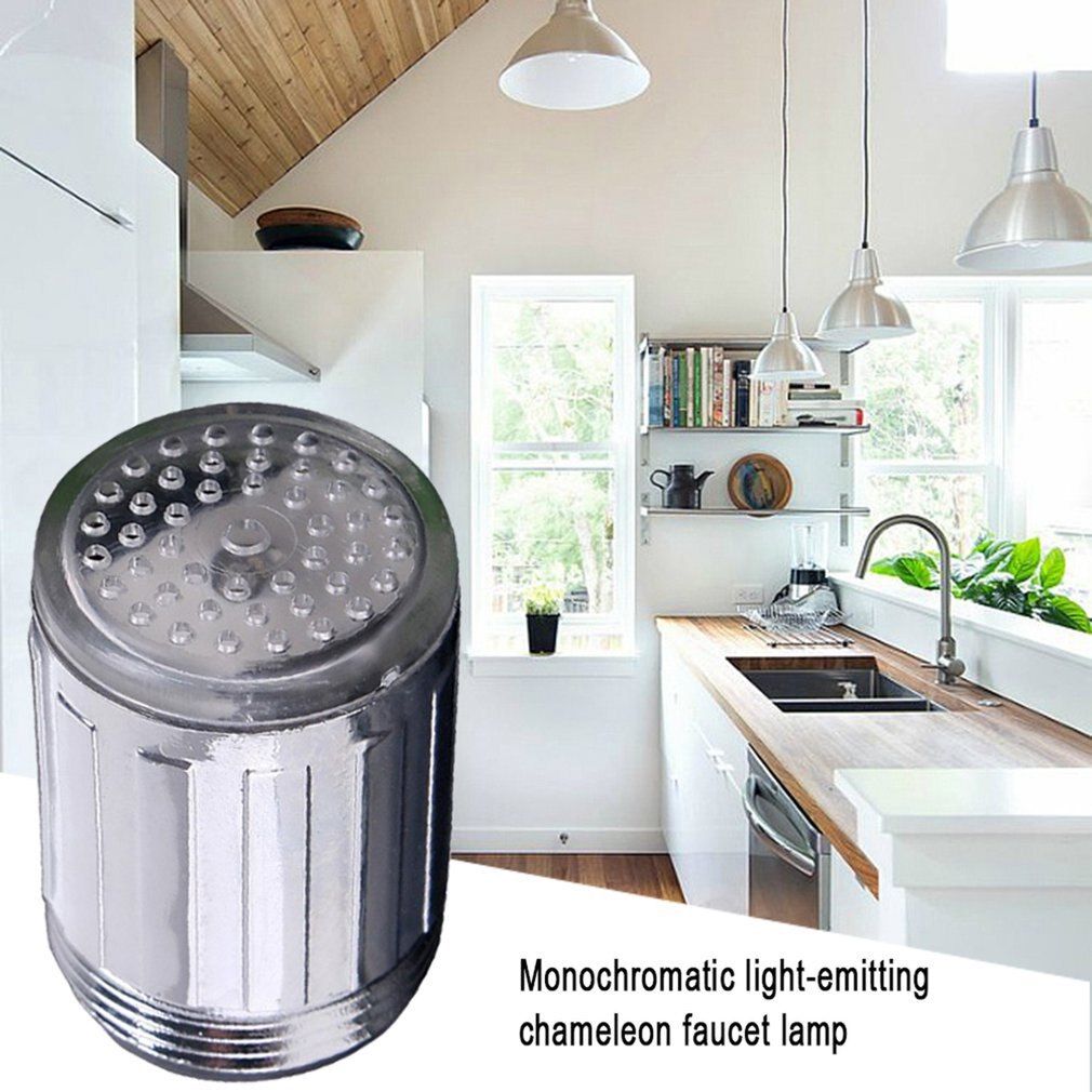 Glow light-up led waterkraan keukendouchekraan nieuwigheid lichtgevende kraanmondstuk badkamerverlichting 3 kleuren 7 kleuren