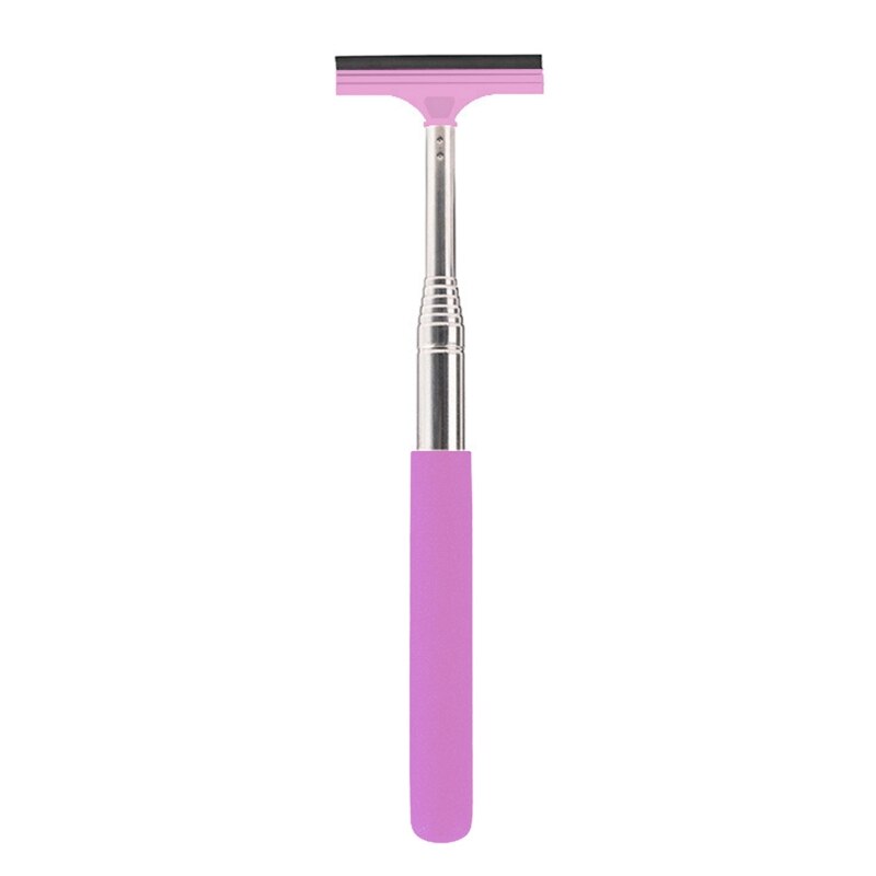 Portable Retractable Rear-View Mirror Wiper Quickly Wipe Water Mist Dirt Auto Car Mirror Glass Wiper Cleaning Tool: Red