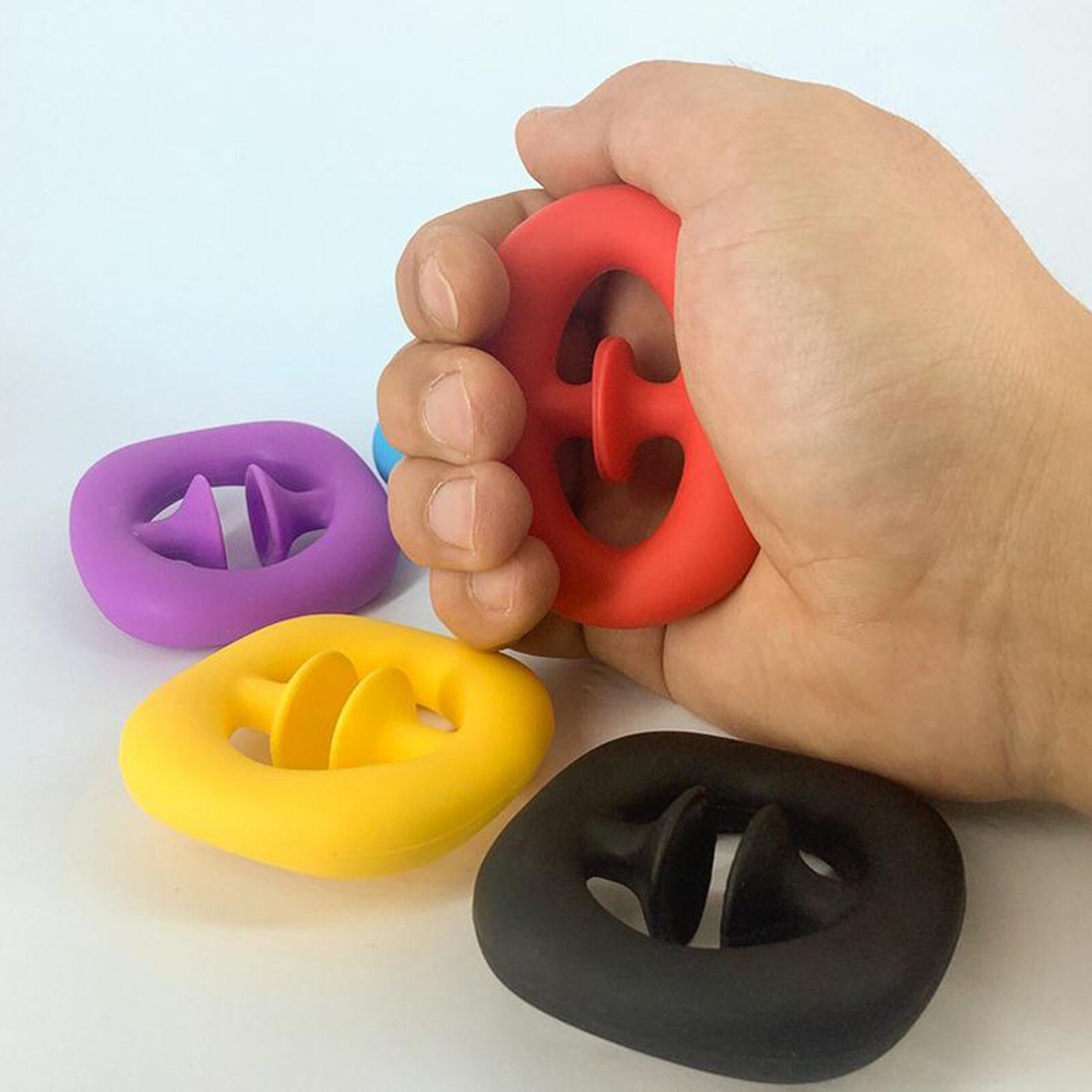 Anti-stress Finger Hand Grip Autism Special Needs Stress Reliever Anxiety Relief Toys Extrusion Sensory Pinching Ball Fidget Toy