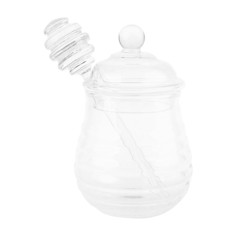 Honig Glas mit Löffel und Deckel Glas Bienenstock Honig Topf für Heimat Küche