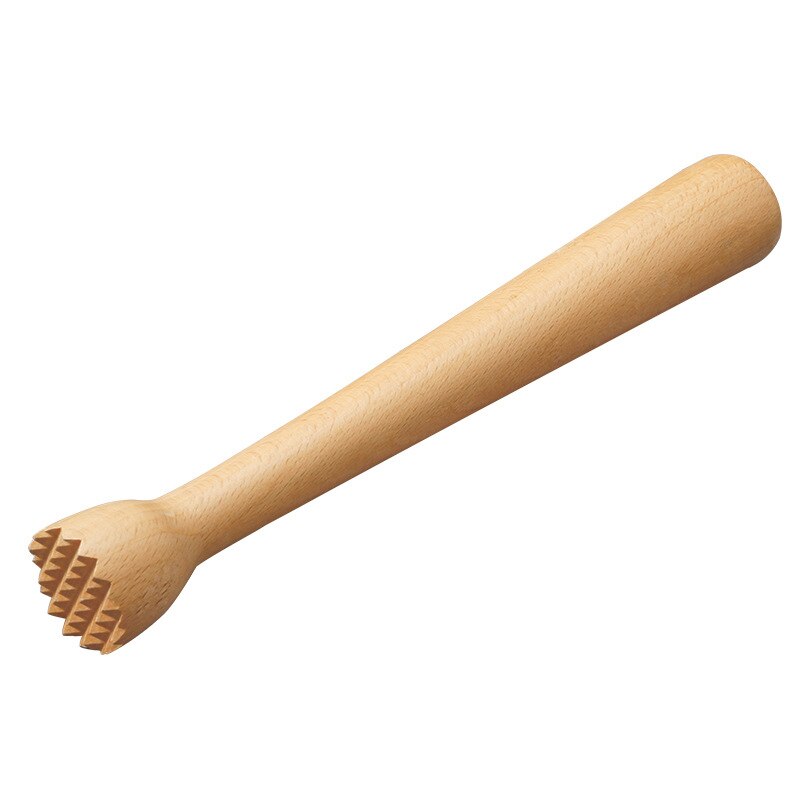 Beech Pestle Wooden Cocktail/Crushed Popsicle Lemon Pressed Juice Popsicle/Bar Milk Tea Mixing Stirring Stick: Default Title