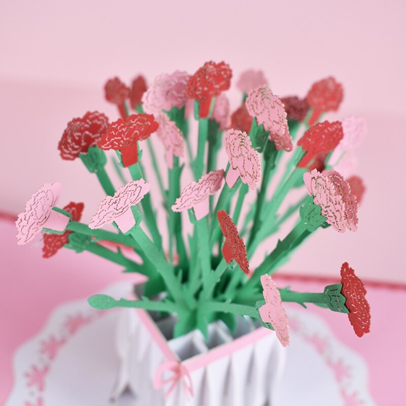 3d pop-opp blomst blomster gratulasjonskort til bursdag mødre fars dag uteksaminering bryllupsdag