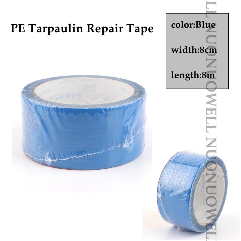 Pe pvc presenning reparation tape regntæt klud have gårdhave sukkulenter lastbil vandtæt parasol klud: Peblue 8cm bredde