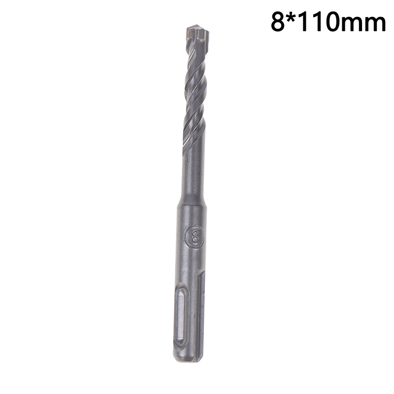 Broca de puntas cruzadas de carburo SDS Plus, 4/5/5, 5/6/6, 5/7/8/9/10/12x110mm, para pared de hormigón, bloque de ladrillo, martillo eléctrico, mampostería: Grey