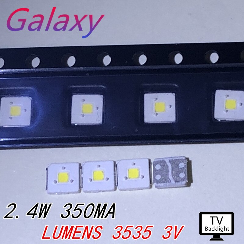 Original 50PCS LUMENS LED 3535 Light Beads Cool white High Power 2.4W 3V For LED LCD TV Backlight Applicatio