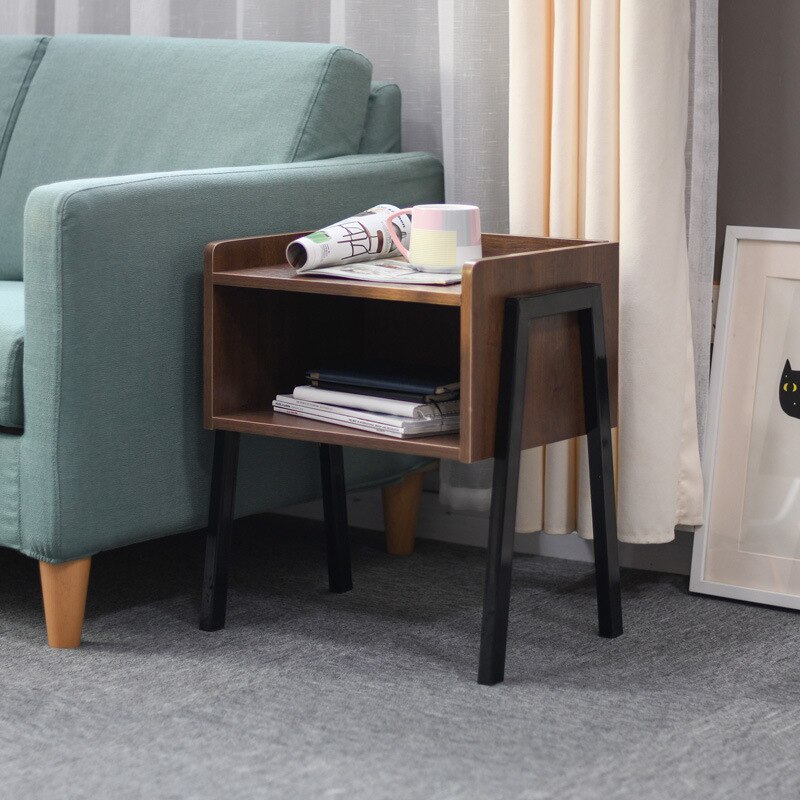 small simple home small side table coffee table sofa side table bedside table living room small tea table: A