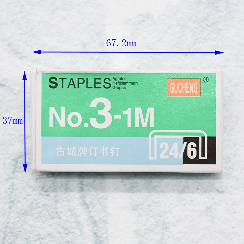 1000/box silver metal staples office stationery 3rd binding supplies ordinary staples office binding 2boxs