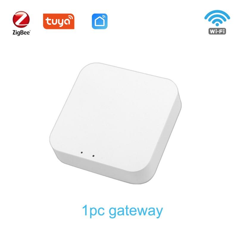 Tuya Zigbee Smart Light Sensor Wireless Brightness Sensor Lighting Detection Brightness Smart Life Work With Smart Gateway: 1 pc gateway