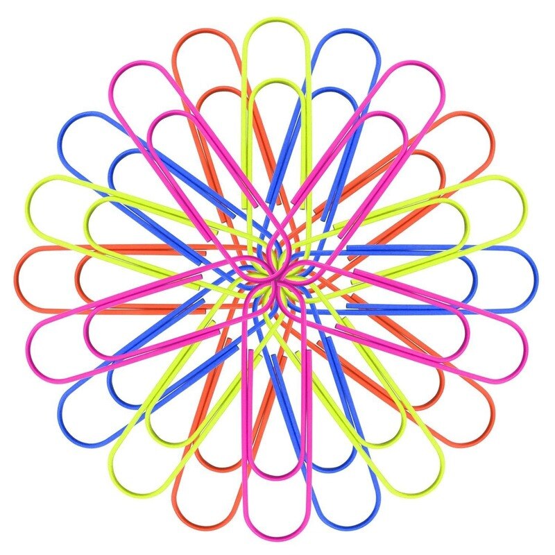 100PCS28MM color plastic-coated paperclip paperclip office, learning and household binding supplies