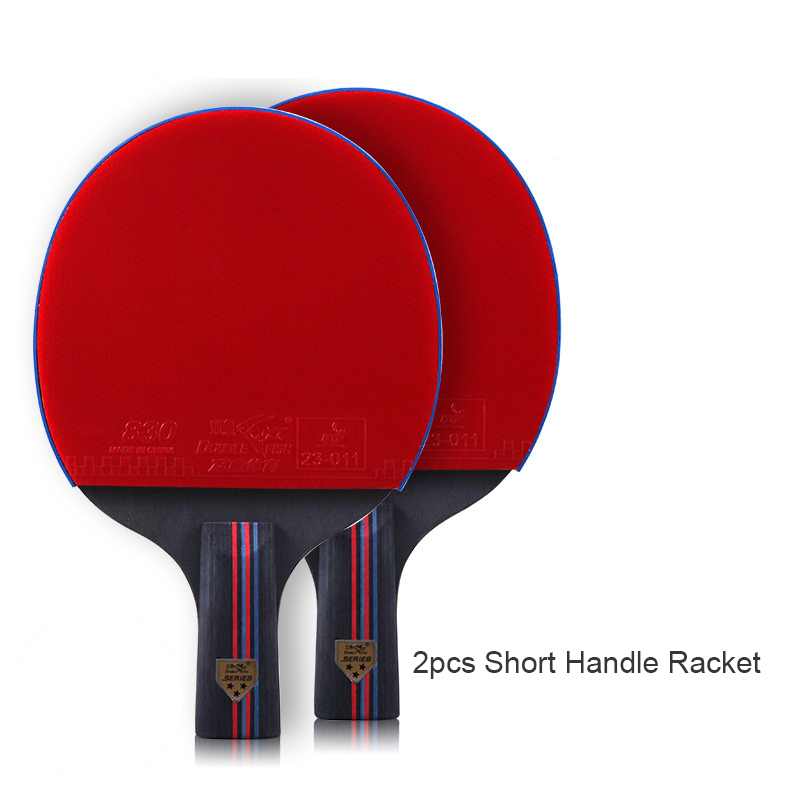 2 pièces Double poisson 7 couches raquette de Tennis de Table en bois pur raquette de ping-pong palettes en boucle d'attaque rapide poids léger 158g