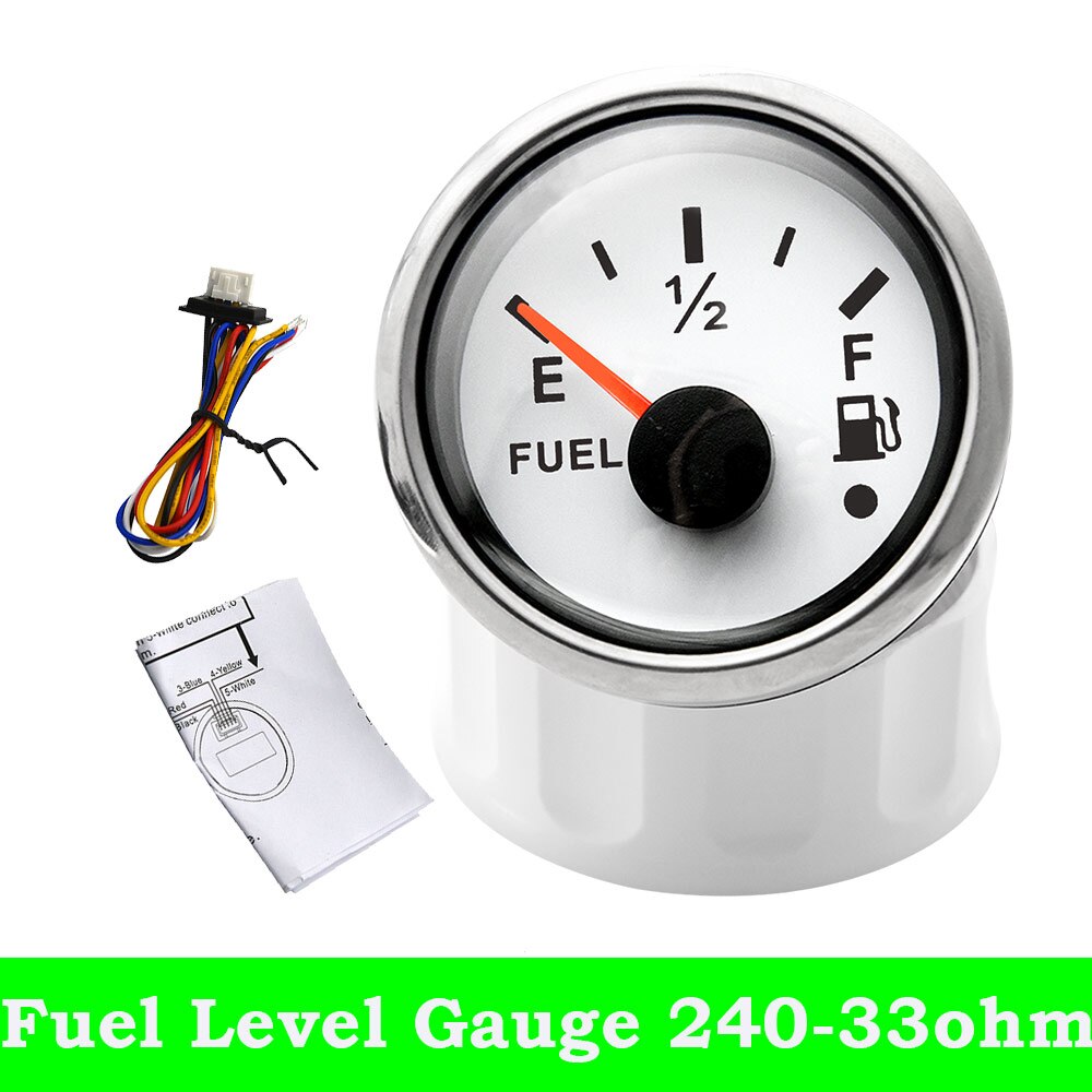 52mm Fuel Level Gauge + Fuel Level Sensor 100mm 150mm 200mm 300mm 0-190/240-33 ohm Sensors Fuel Sender Unit For Car Boat 12V/24V: 240-33OHM WS