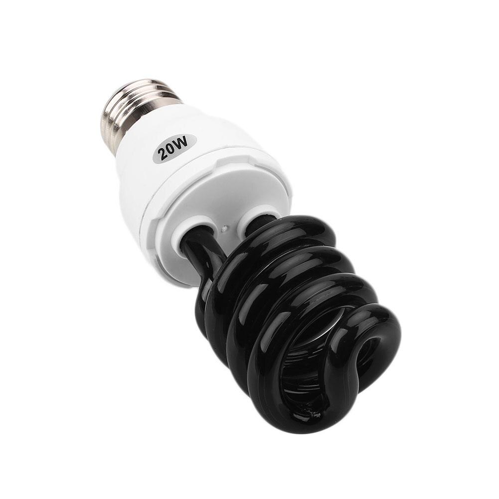 Lámpara Ultravioleta esterilizada, lámpara de tornillo de 20W, bombilla fluorescente E27, luz negra UV de bajo consumo de 220V