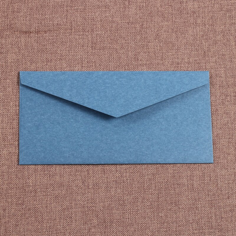 10 stks/partij Vintage Kraftpapier Envelop Brief Rood Zwart Europese Stijl Envelop voor Visitekaartje Uitnodiging Zwarte Envelop: blue