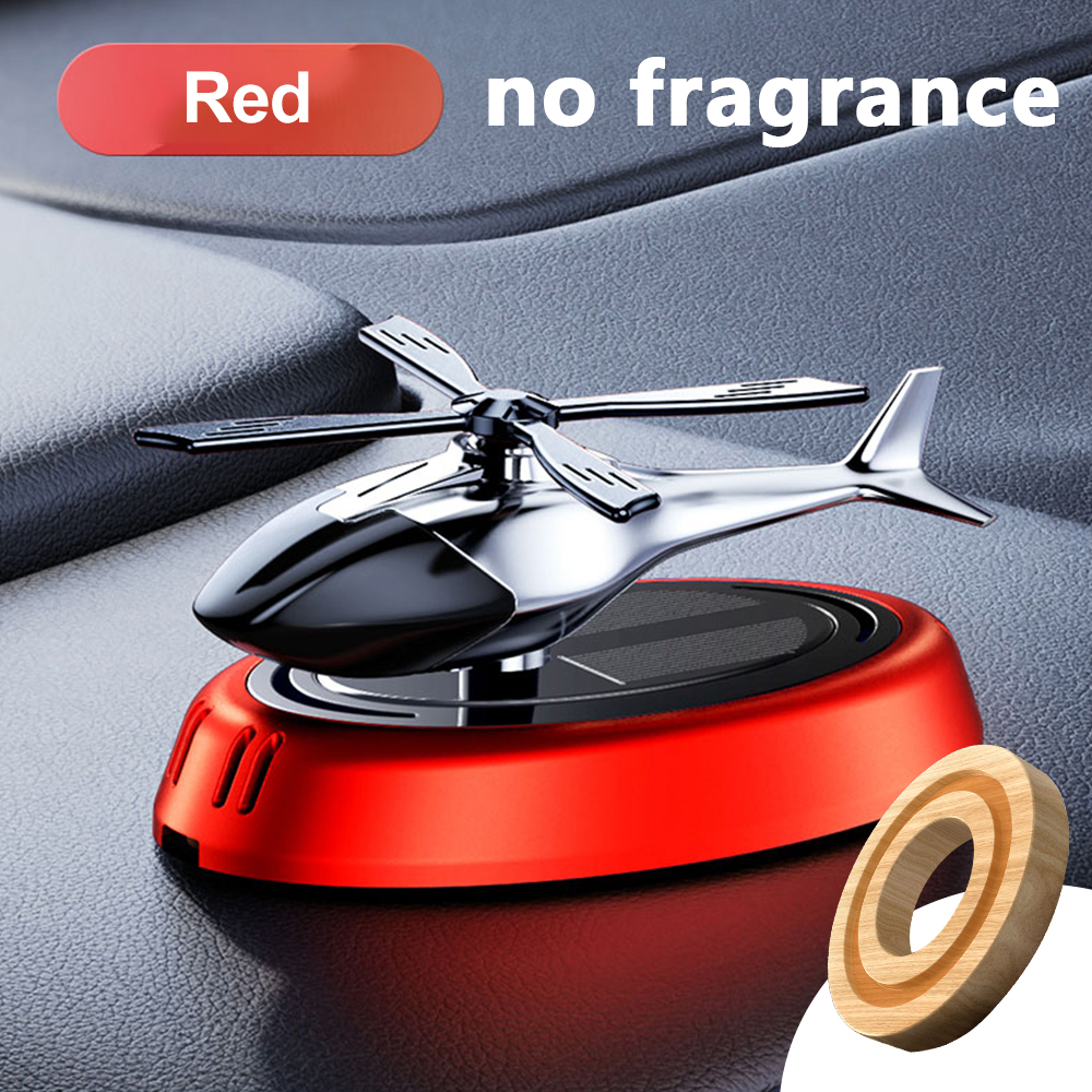 Solar Car Air Freshener Center Console Car Perfume Helicopter Decoration Interior Decoration Solar Car Rotating Perfume Diffuser: black